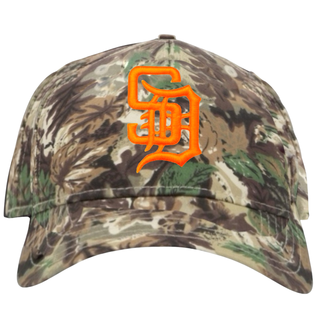 Leaf Camo Neon Orange SD A-Frame Snapback