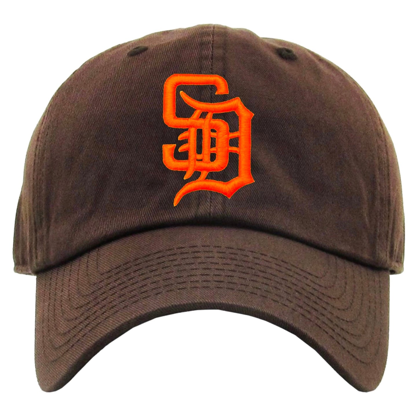 Brown Orange SD Dad Cap