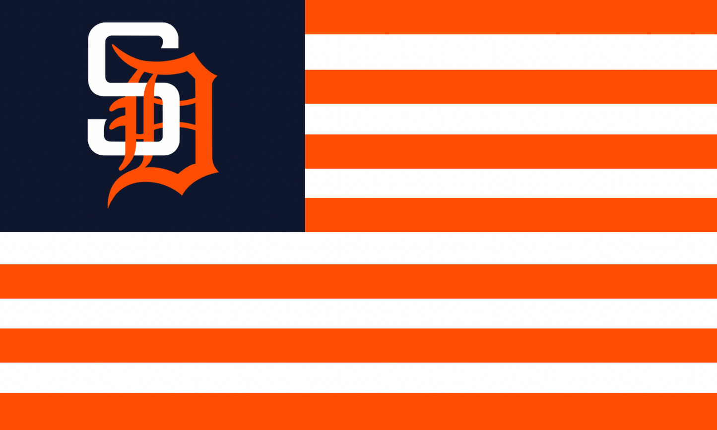 Navy & Orange SD Flag