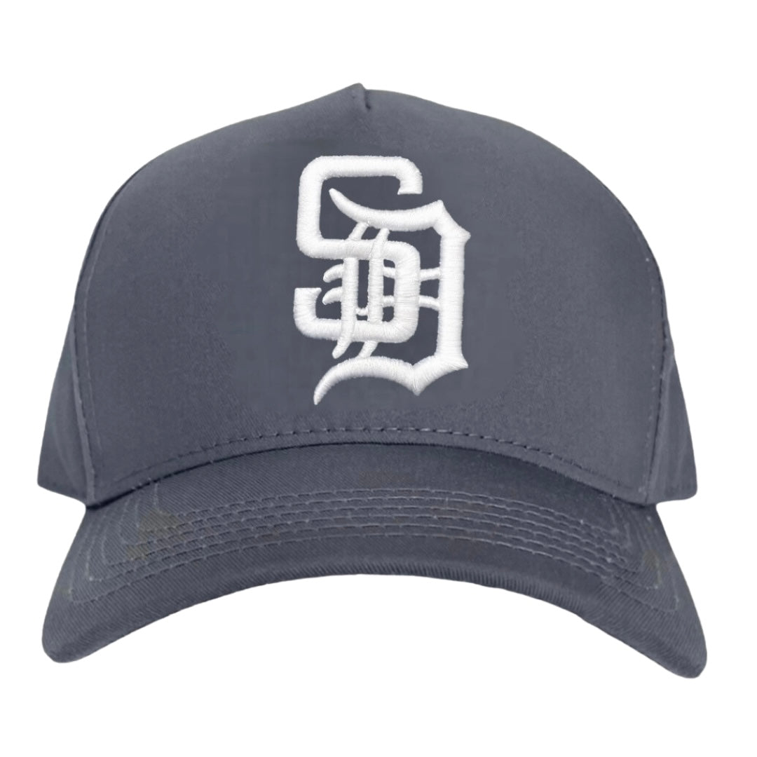Grey SD A-Frame Snapback Hat