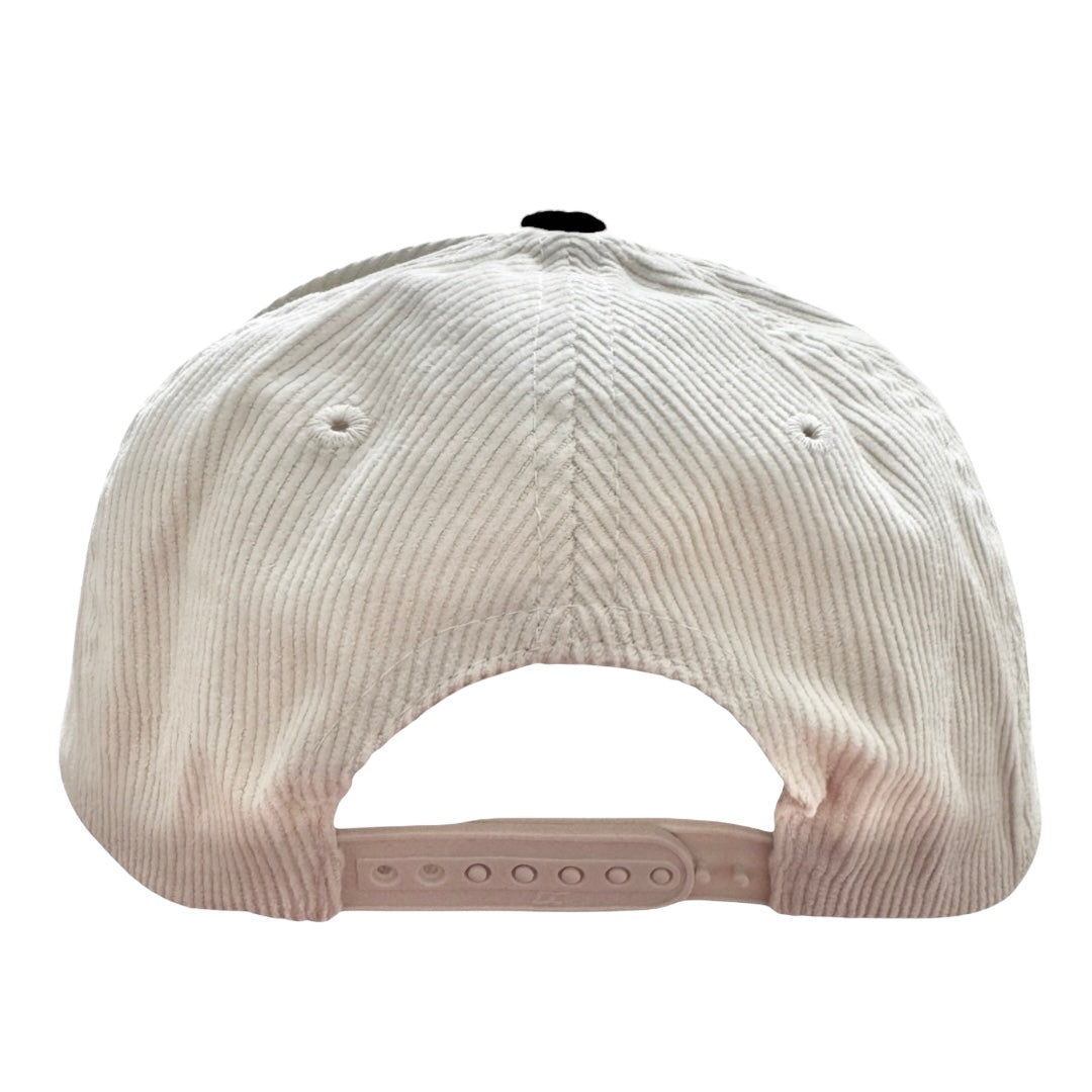 Cream & Black Corduroy SD A-Frame Snapback