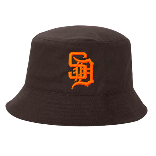 Brown Orange SD Bucket Hat