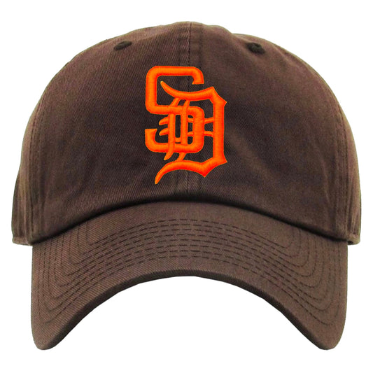 Brown Orange SD Dad Cap