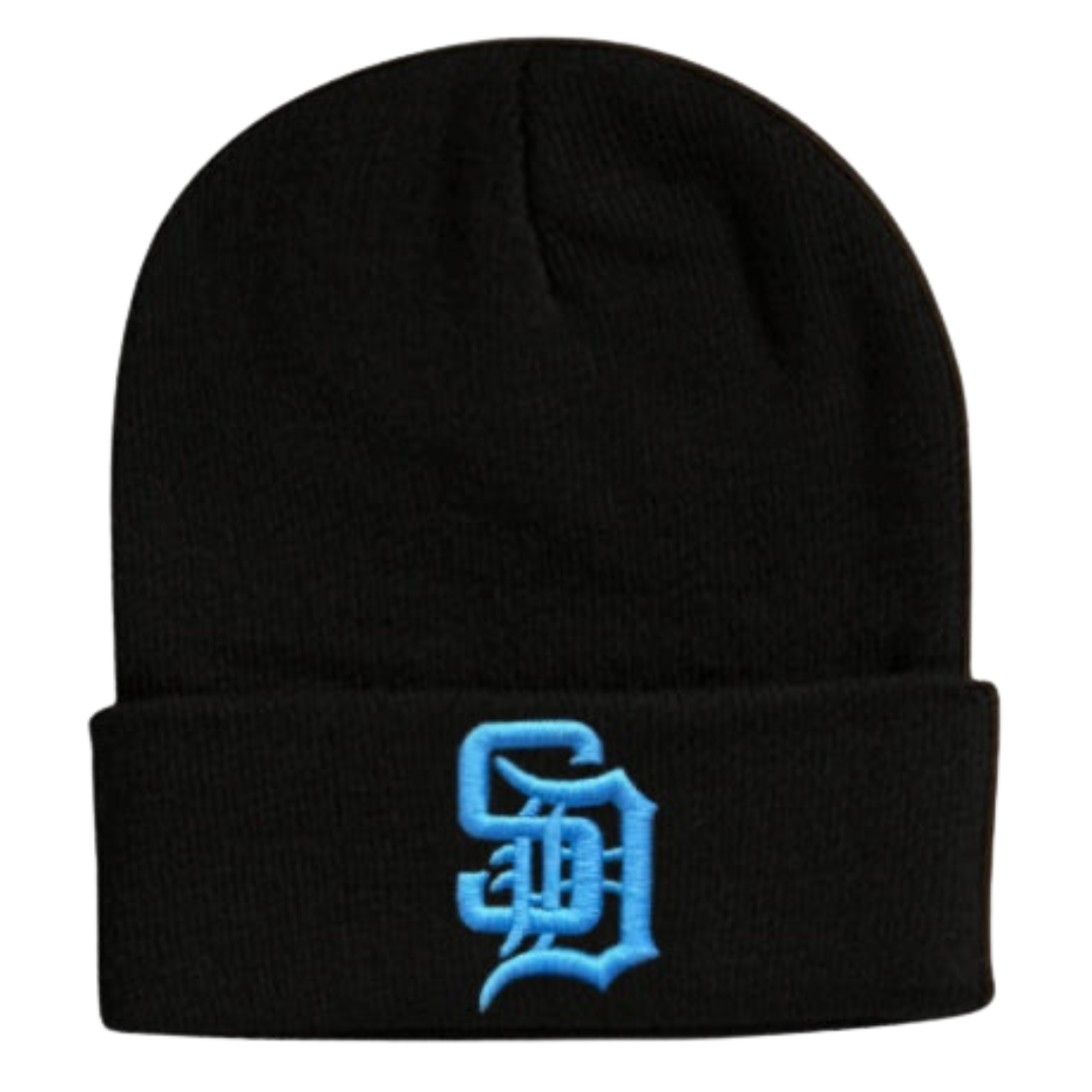 Black Honolulu Blue SD Beanie