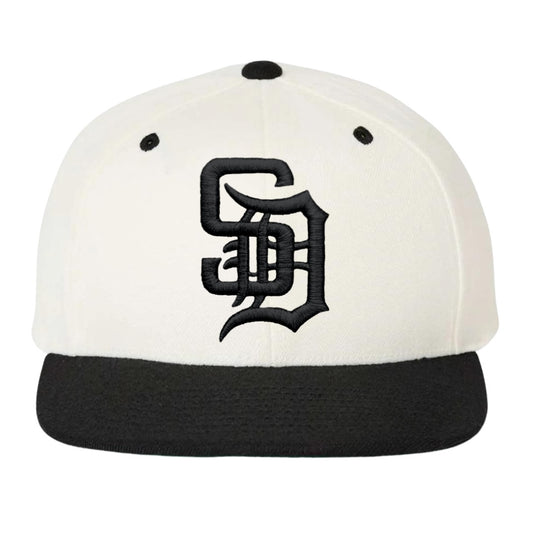 Creme & Black SD Snapback