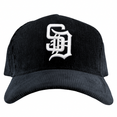Black Corduroy SD A-Frame Snapback – Smashing Designs