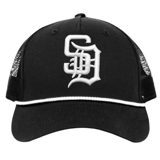 Black SD Golf Trucker Hat