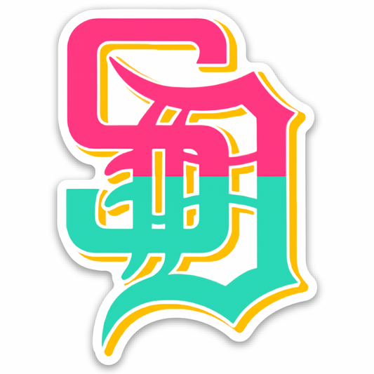 Hot Pink & Mint SD Sticker