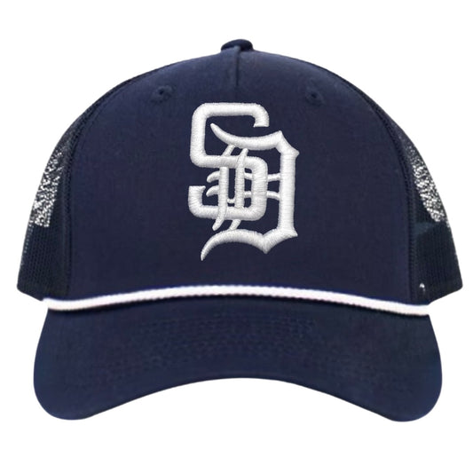 Navy SD Golf Trucker Hat