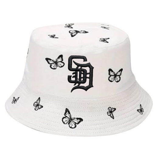 White Butterfly SD Bucket Hat