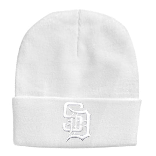 White SD Beanie